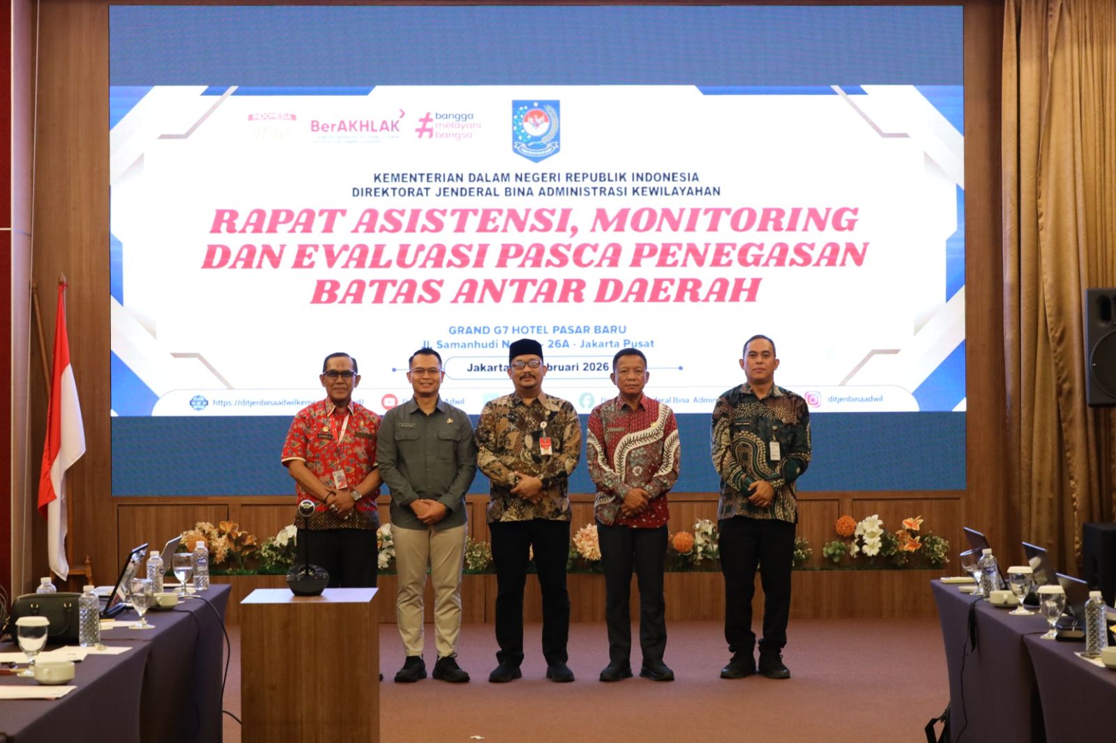Sekda Kota Bekasi Menghadiri Rapat Asistensi Monitoring Dan Evaluasi Pasca Penegaran Batas Daerah
